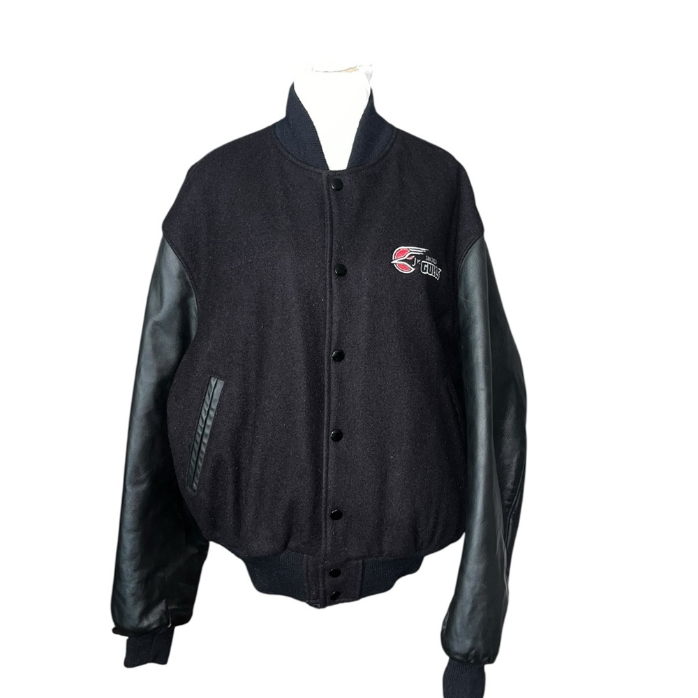 Vintage Golden Bear Leather Sleeve Varsity Jacket San Diego Jr Gulls USA XL